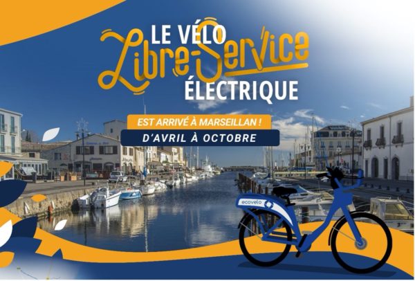 illustration le vélo libre-service est arrivé à Marseillan